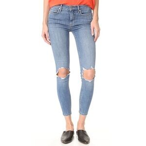 Free People High Rise Busted Skinny Jeans
